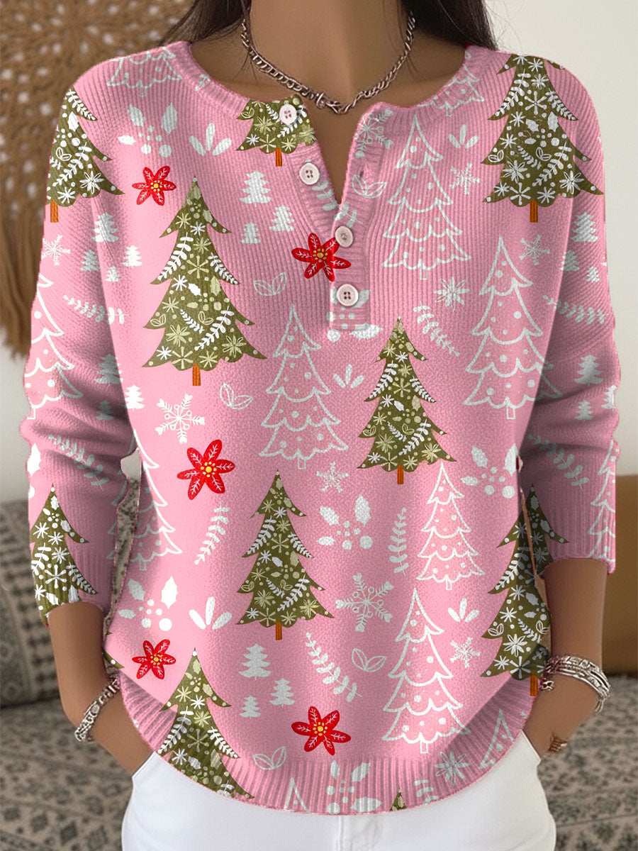 Sofie – Christmas  Sweater with Buttons