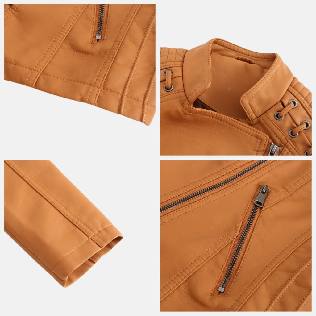 Diana | Washed Lambskin Leather Jacket