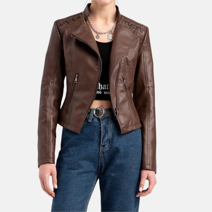 Diana | Washed Lambskin Leather Jacket