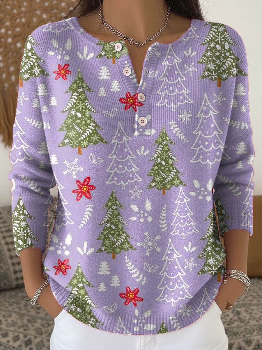 Sofie – Christmas  Sweater with Buttons