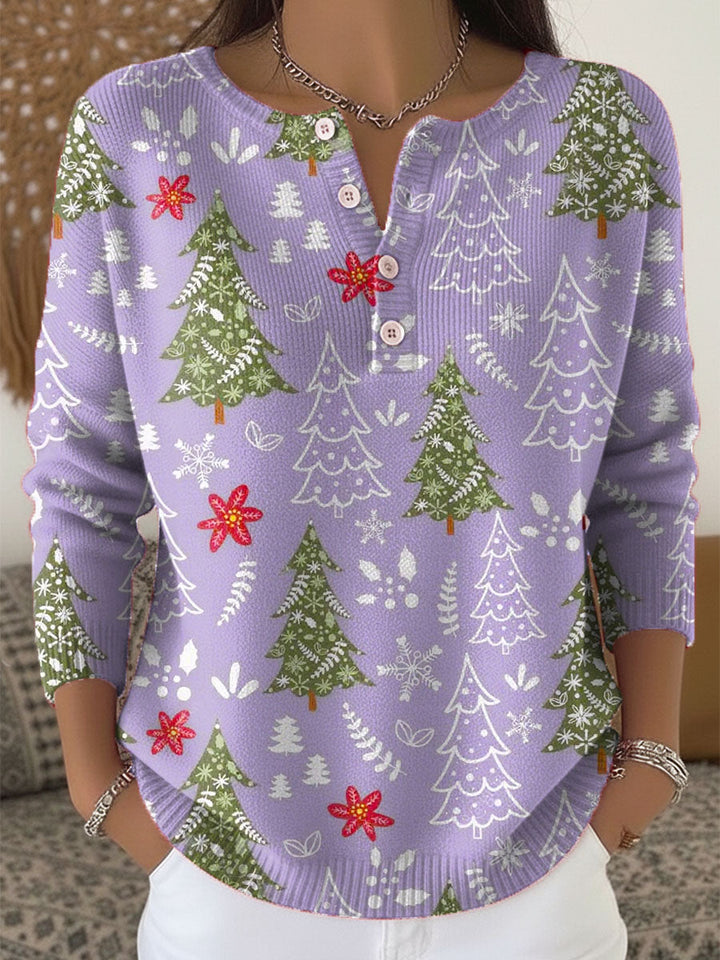 Sofie – Christmas  Sweater with Buttons