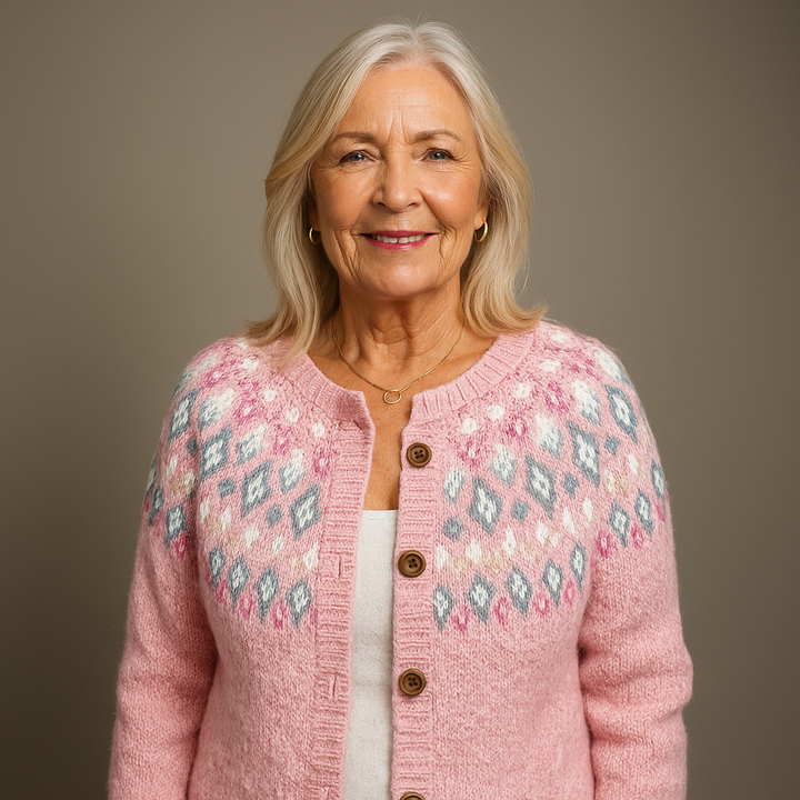 Ethel & Harold - Cozy Pink Wool Cardigan