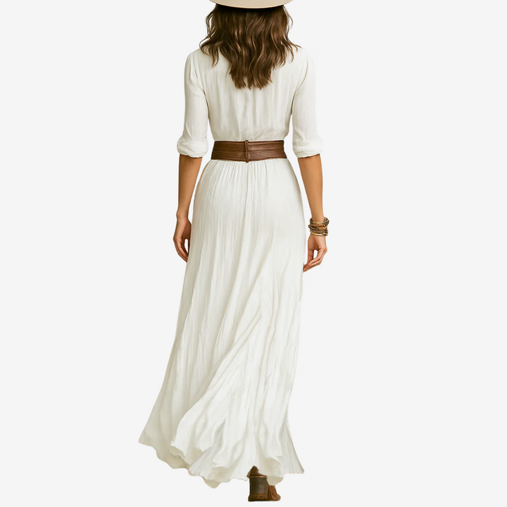 Eve™ Maxi Fluid Belted Dress