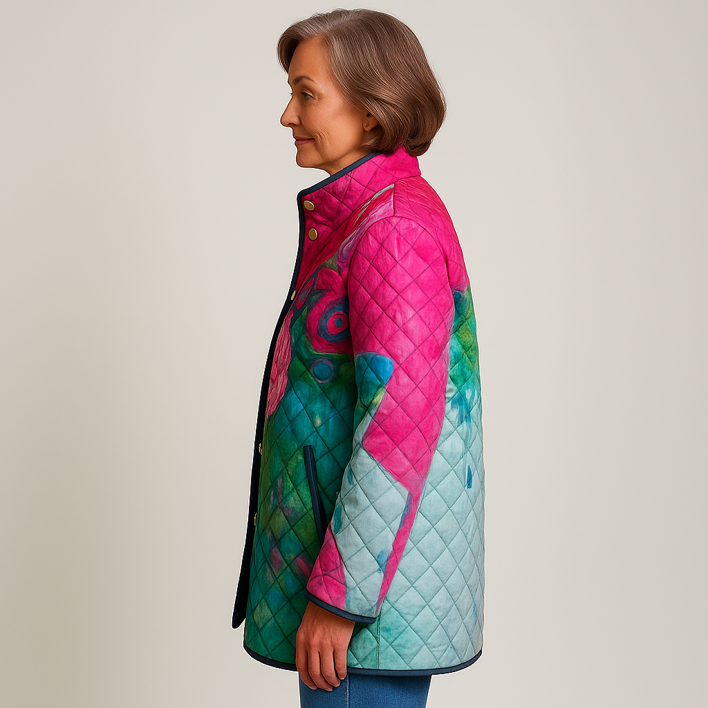 Elle | Floral Patterned Women's Elegant Jacket