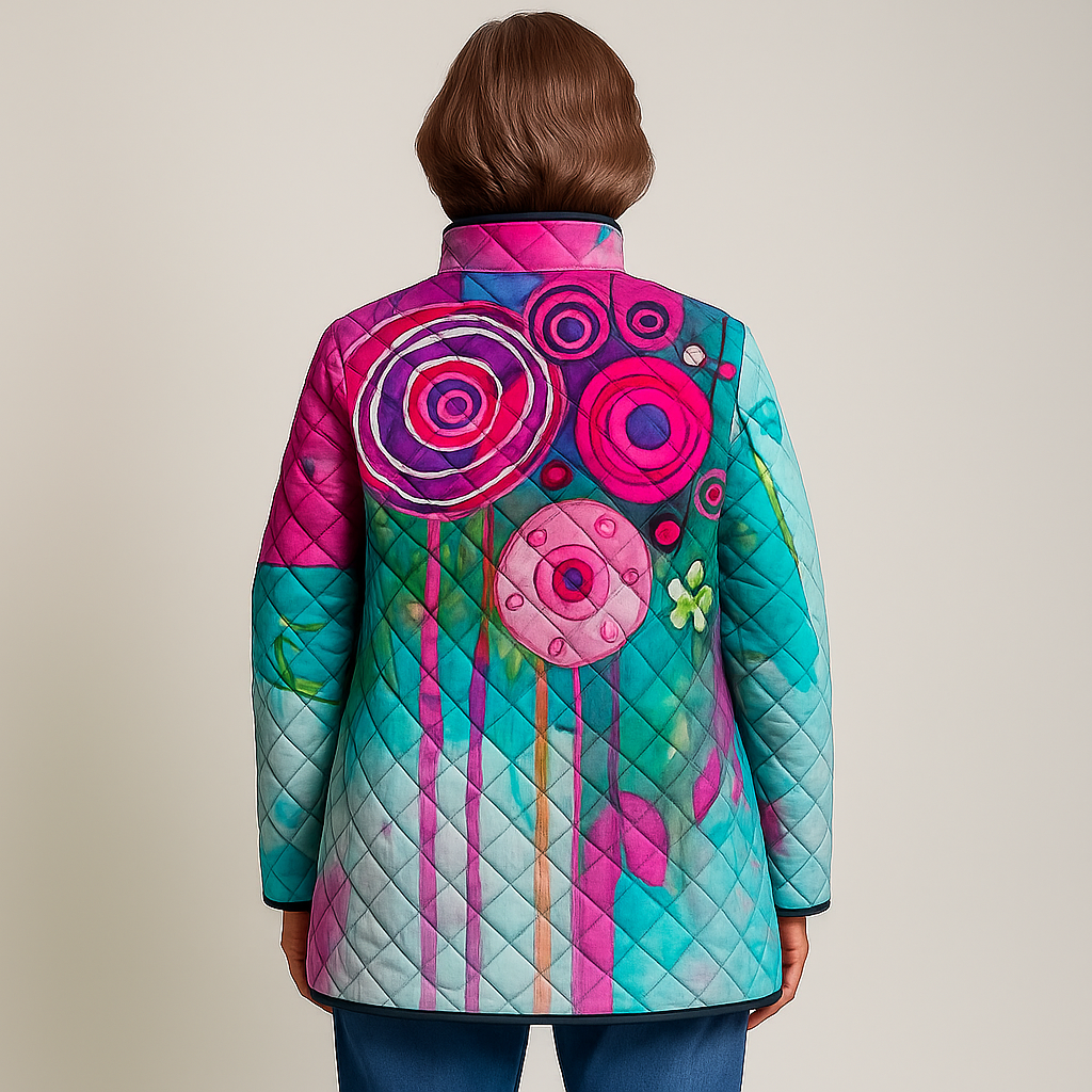 Elle | Floral Patterned Women's Elegant Jacket