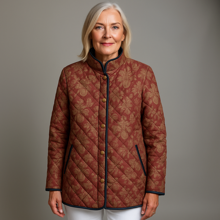 Elle | Retro Floral Print Women's Jacket