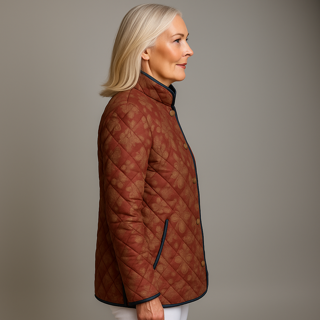 Elle | Retro Floral Print Women's Jacket