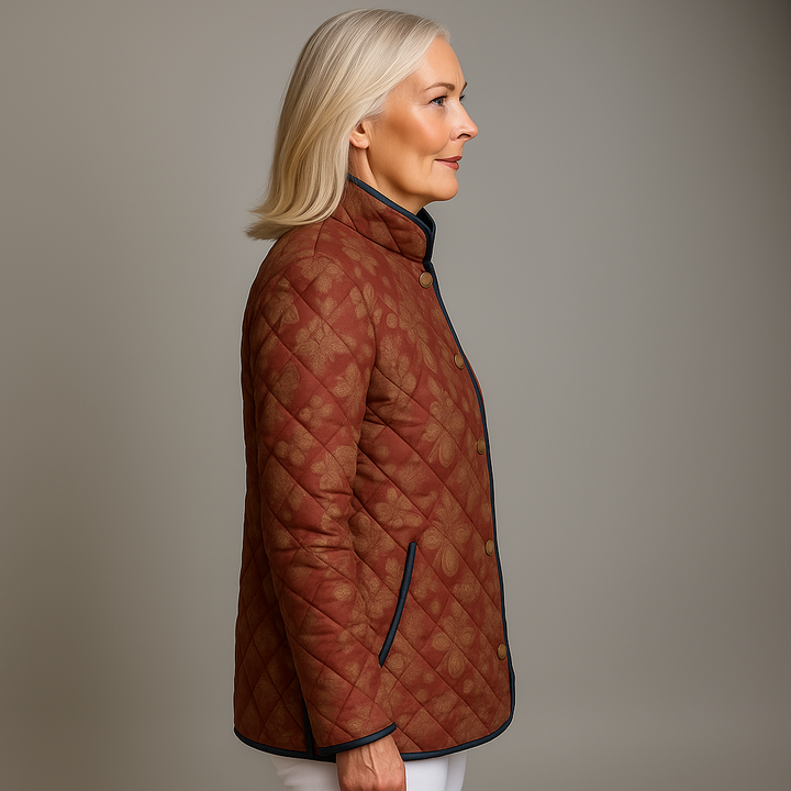 Elle | Retro Floral Print Women's Jacket