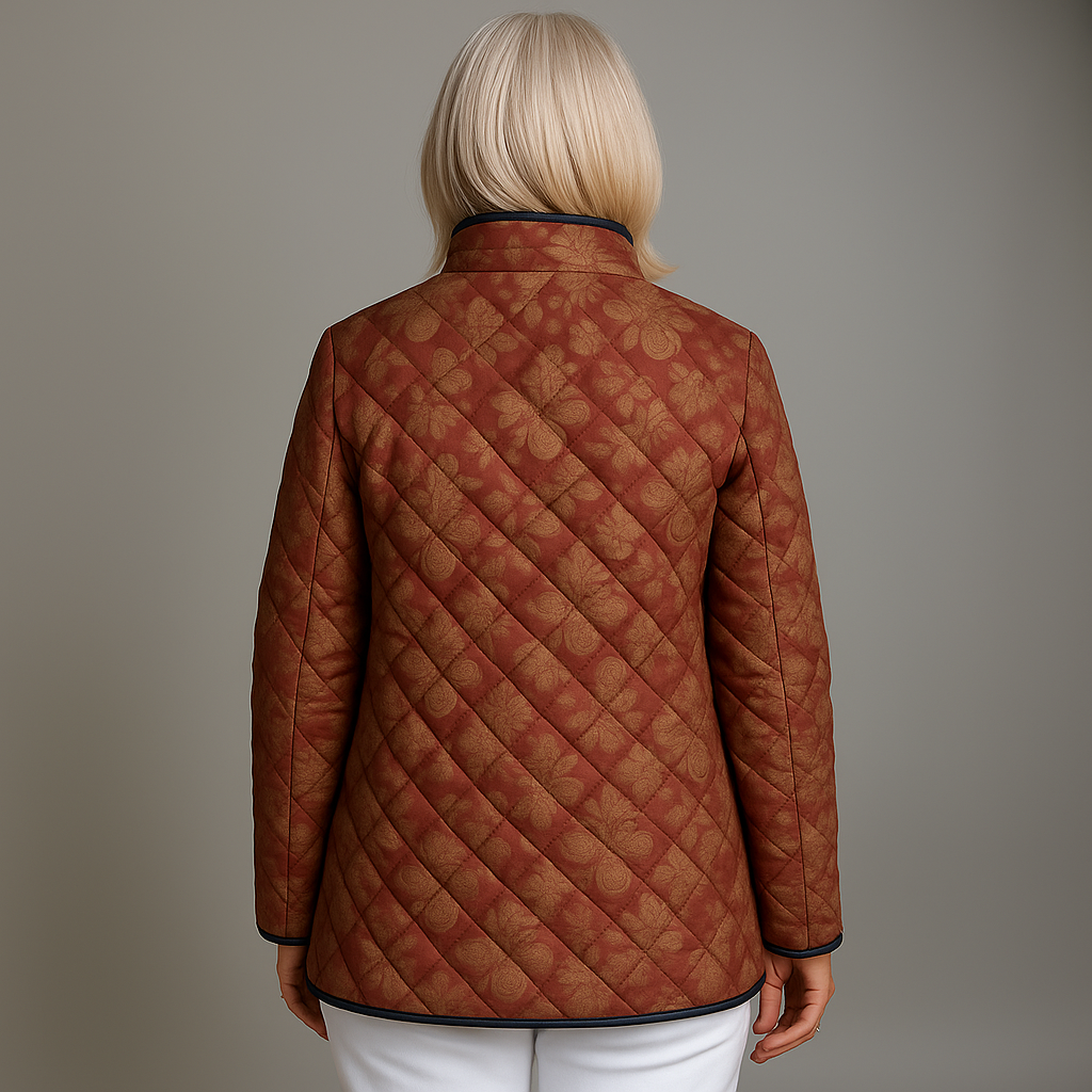 Elle | Retro Floral Print Women's Jacket