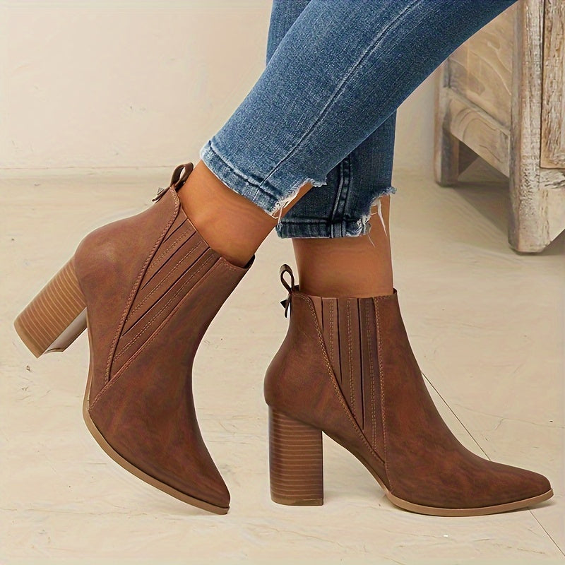 Eva™ | Elegant and Comfortable Block Heel Ankle Boots