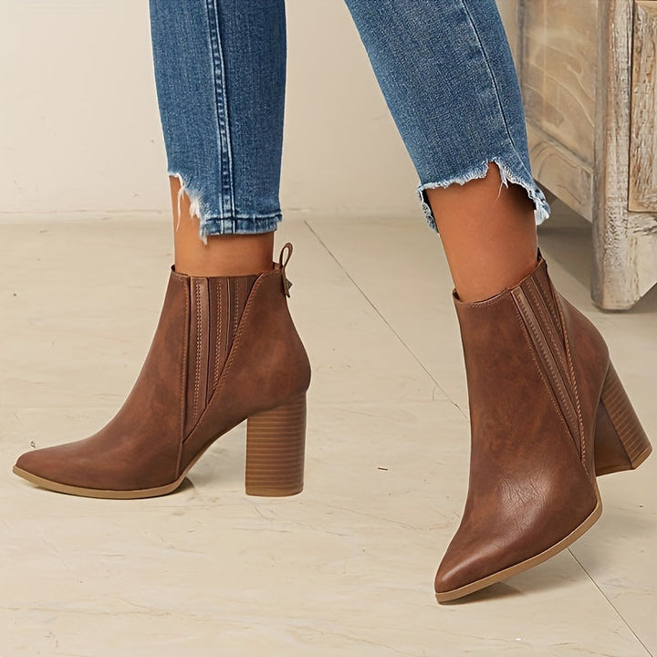 Eva™ | Elegant and Comfortable Block Heel Ankle Boots