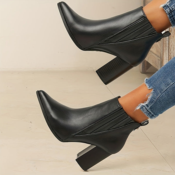 Eva™ | Elegant and Comfortable Block Heel Ankle Boots