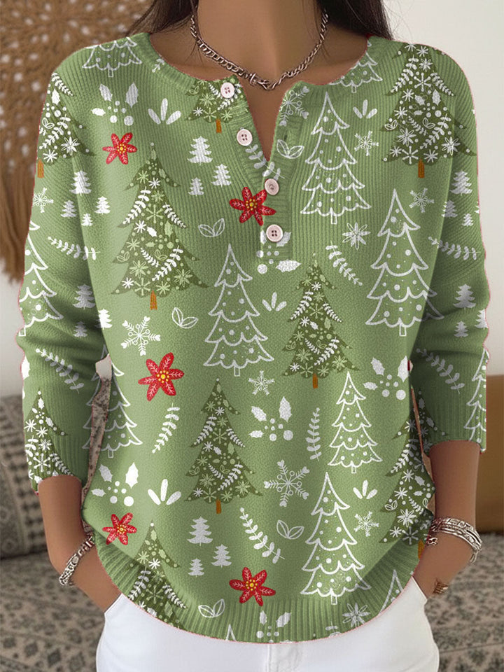 Sofie – Christmas  Sweater with Buttons