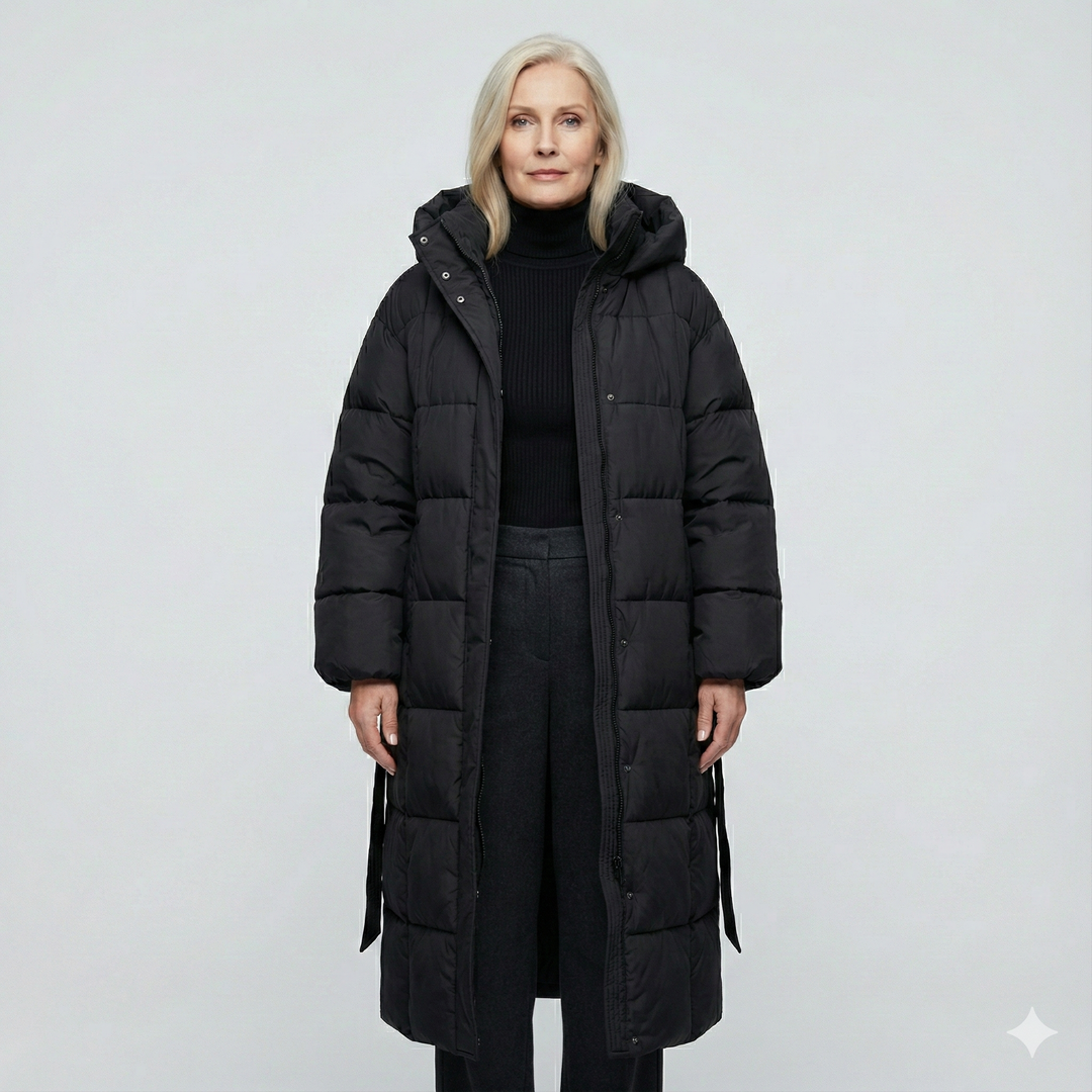 Carmen - Long Belted Puffer Coat