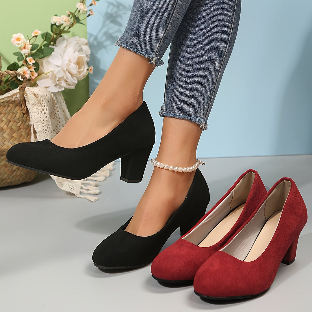 Laure - Wide Toe Pumps with Stable Heel for Pain-Free Comfort