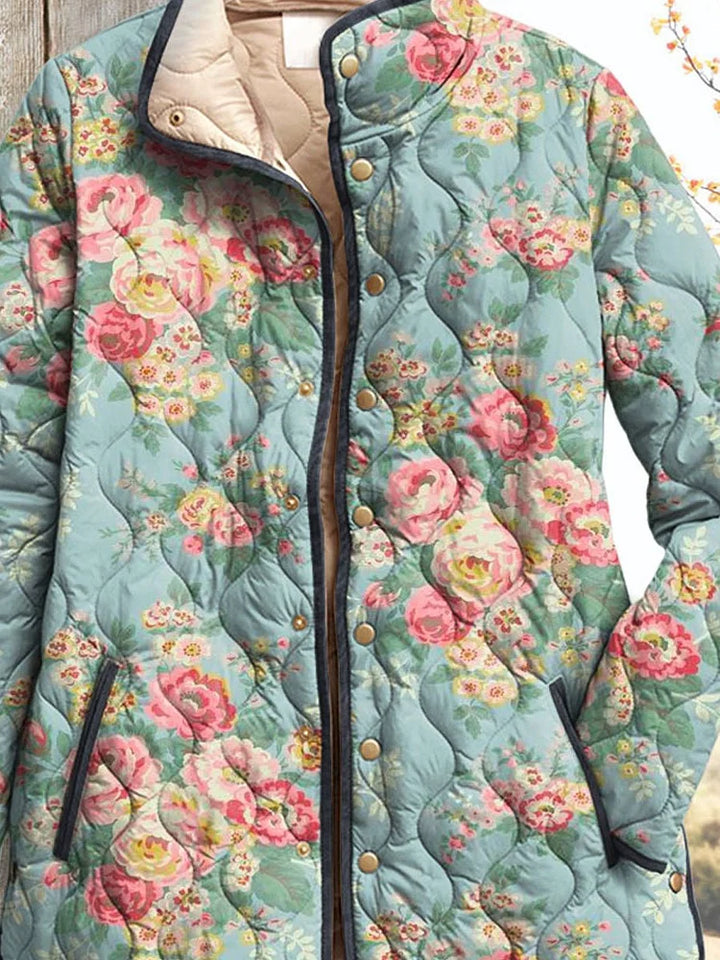 Elle | Quilted Floral Print Women's Jacket