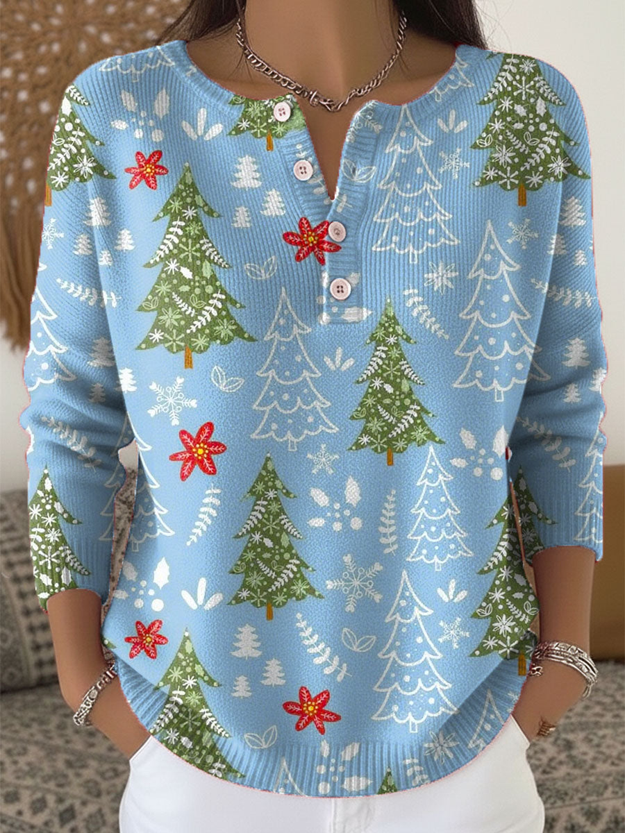 Sofie – Christmas  Sweater with Buttons