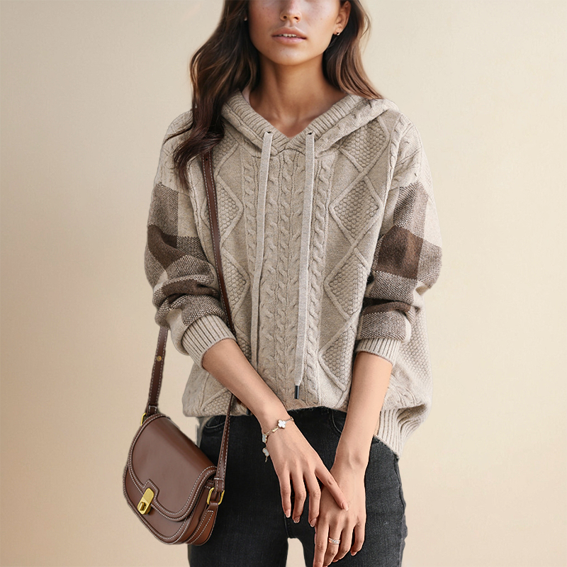 Luna - Jacquard Hooded Sweater
