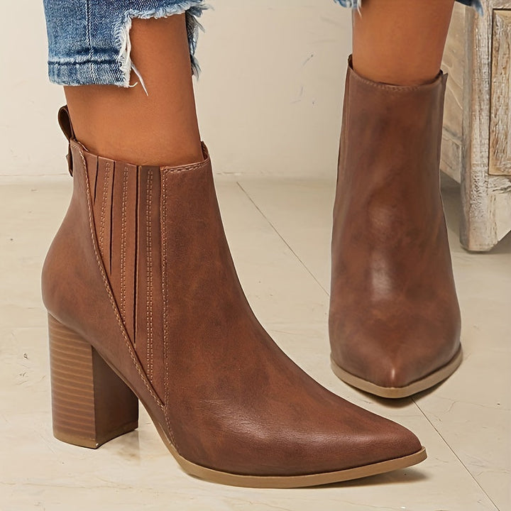Eva™ | Elegant and Comfortable Block Heel Ankle Boots