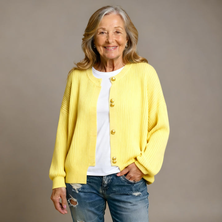 ELARA | PEARL-BUTTON CARDIGAN