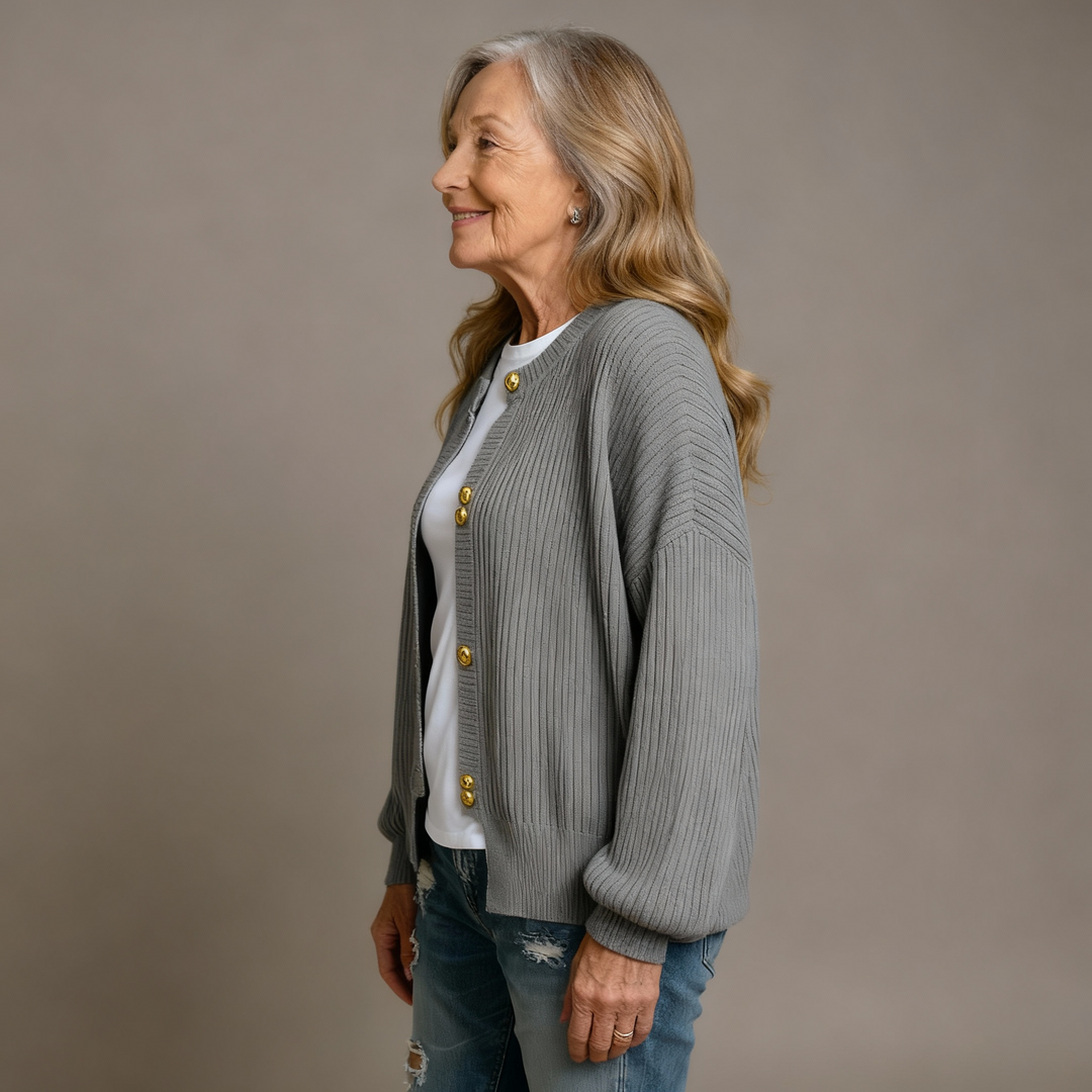 ELARA | PEARL-BUTTON CARDIGAN