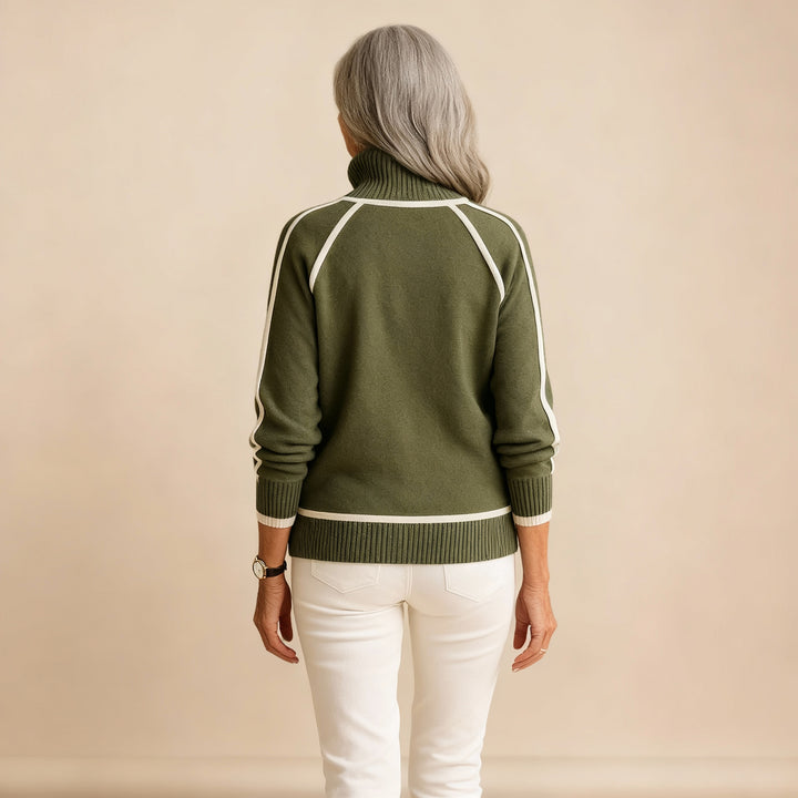 Luxurious Olive Green Knitted Sweater