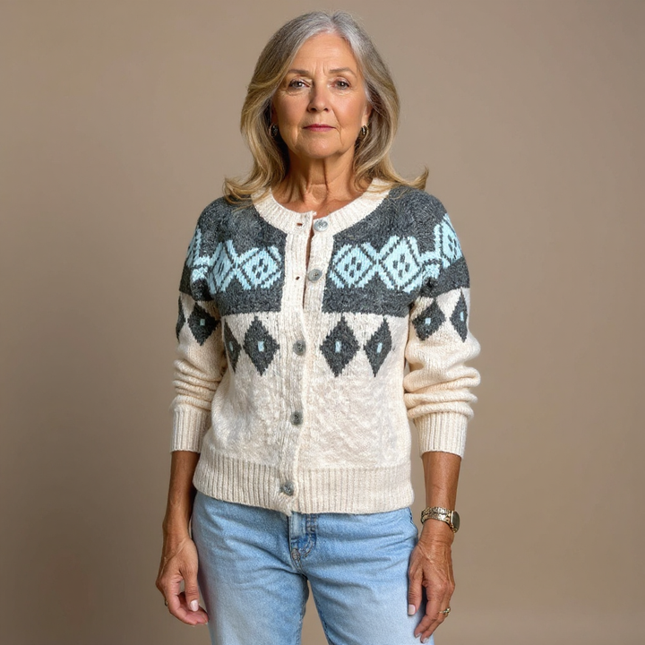 Ethel & Harold  - Retro Icelandic Wool Cardigan