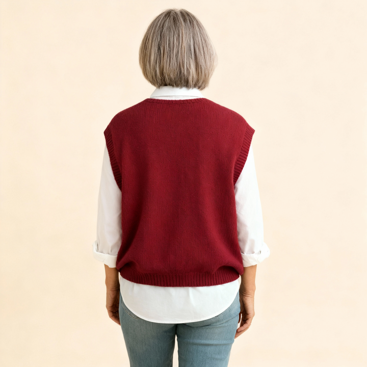 THE MARIBEL | COLOR-BUTTON KNIT VEST