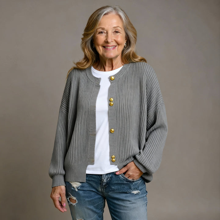 ELARA | PEARL-BUTTON CARDIGAN