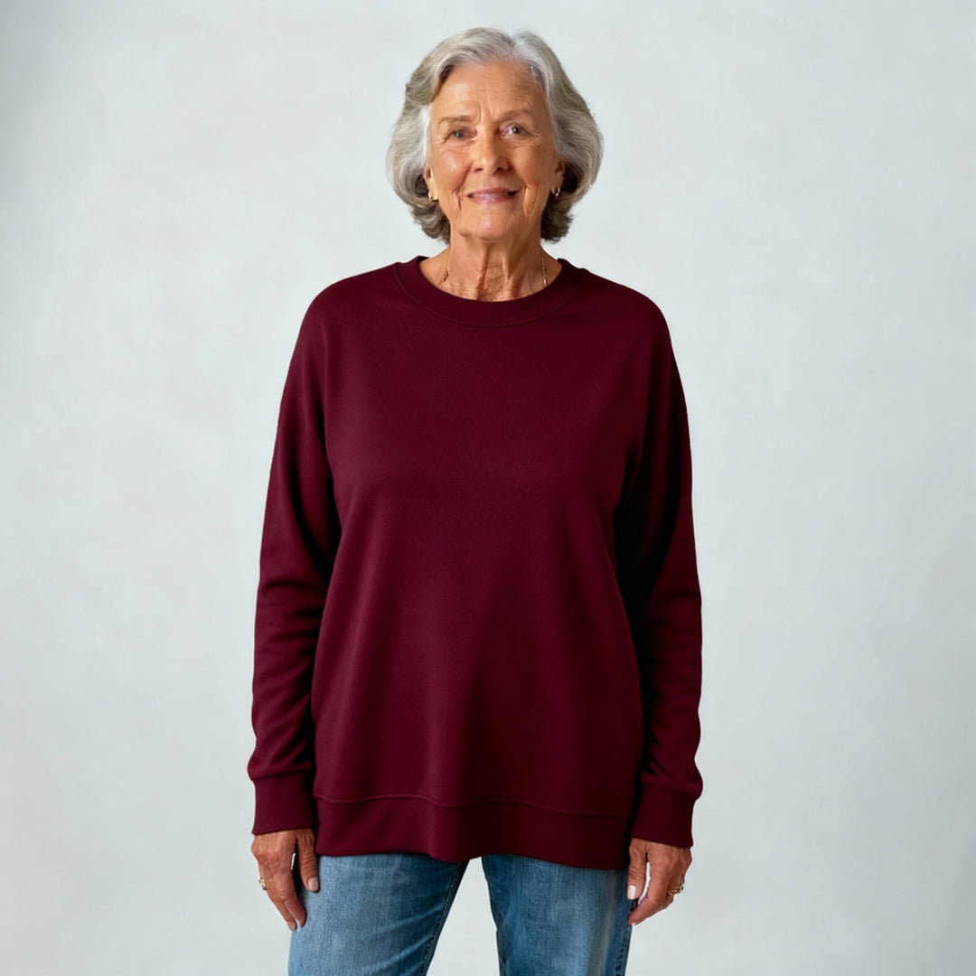 Elizabeth – Lightweight style with a solid color sweater