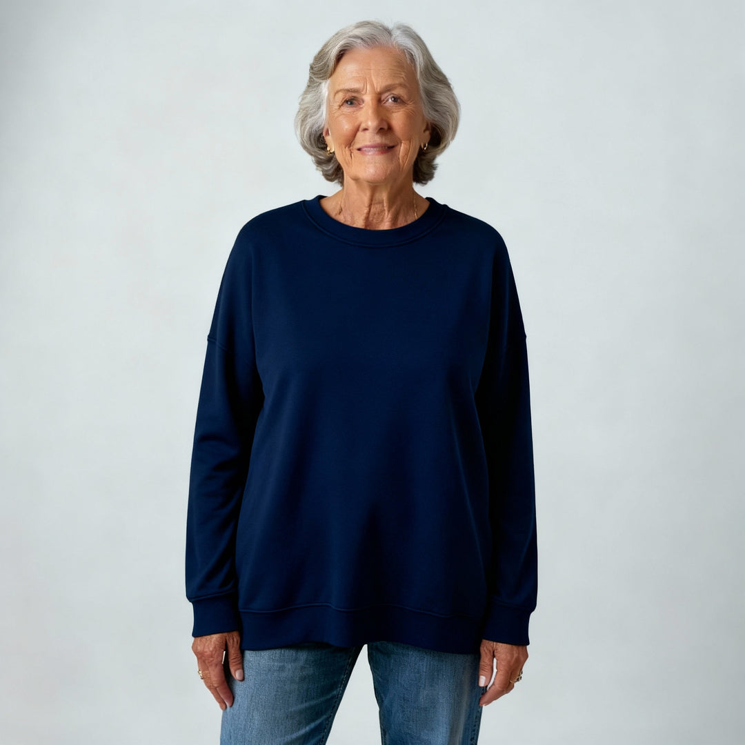 Elizabeth – Lightweight style with a solid color sweater