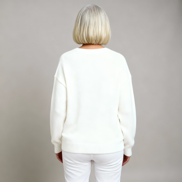 Casual Flannel Christmas Cat Art Sweatshirt for Women