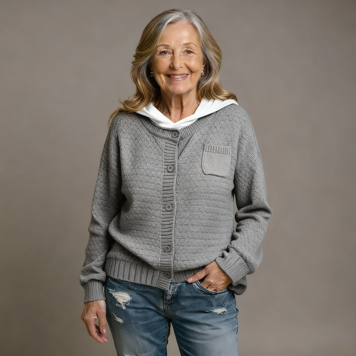 SELIORA | TEXTURED KNIT CARDIGAN