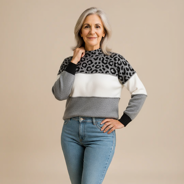 Comfortable Lion Design Sweater