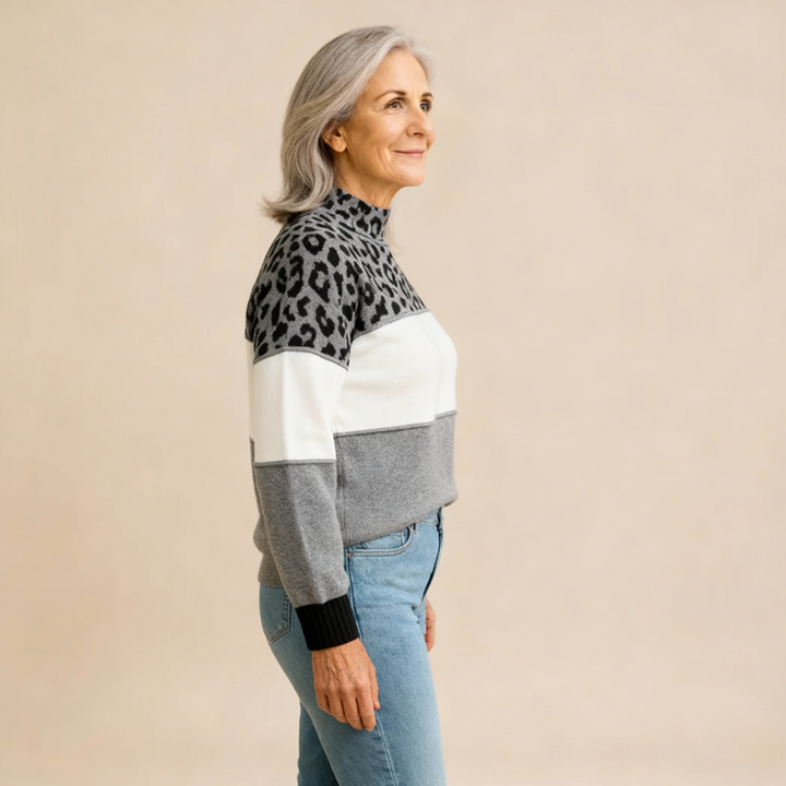 Comfortable Lion Design Sweater