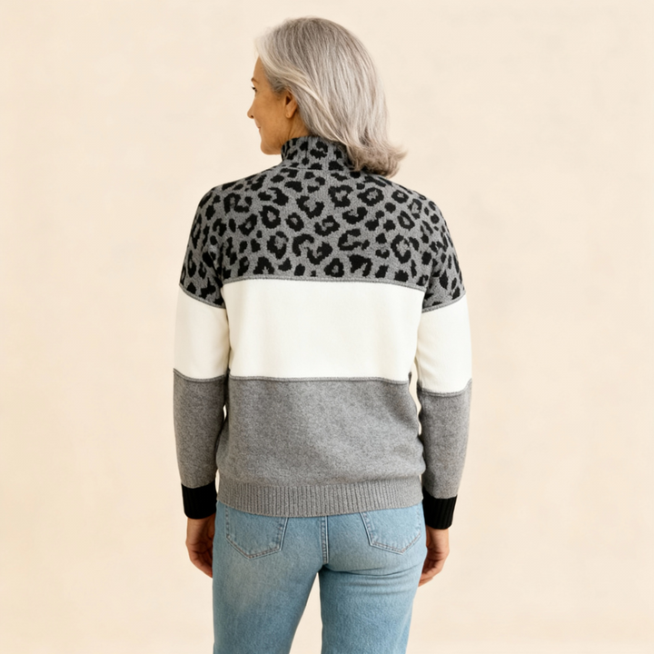 Comfortable Lion Design Sweater