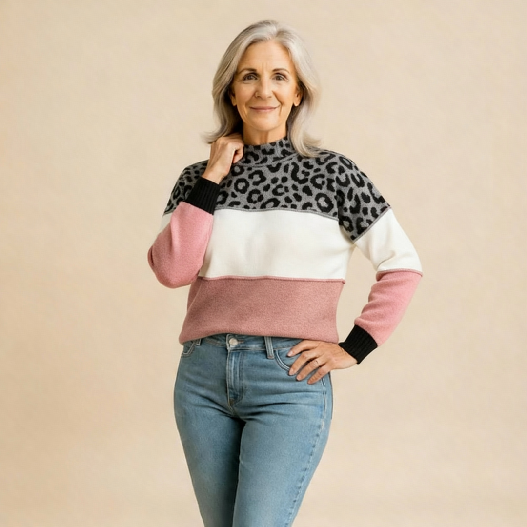 Comfortable Lion Design Sweater