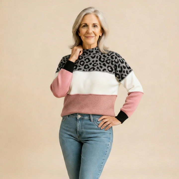 Comfortable Lion Design Sweater