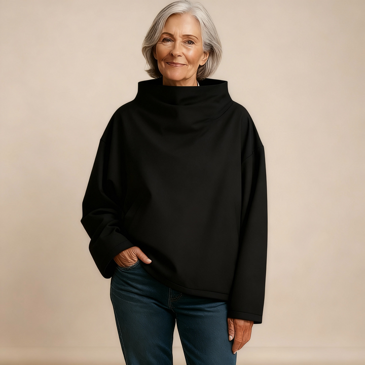 Elly | Casual Top with High Neck