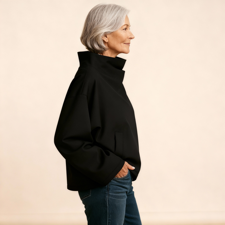 Elly | Casual Top with High Neck