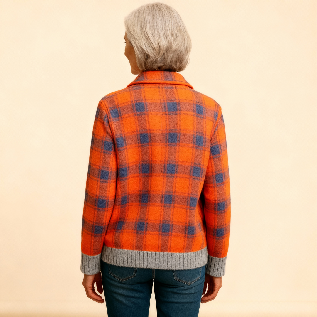Sofia | Checked Blouse Made from Warm, Soft Material