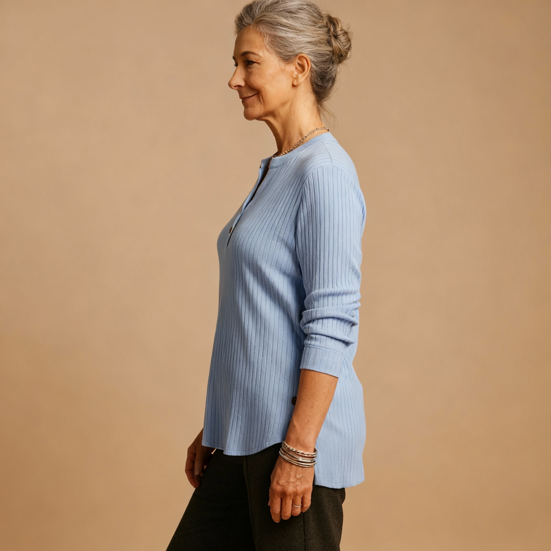 Louisa | Solid Knit Sweater with Long Sleeves