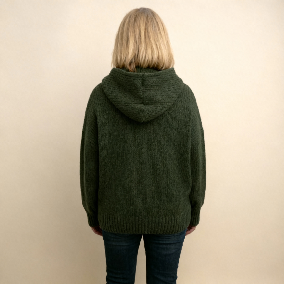 Women's Wool Hoodie with Drawstring