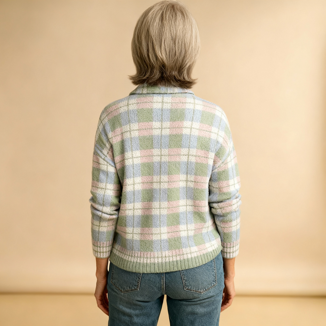 Lena | Checked Blouse in Fresh Pastel Colors