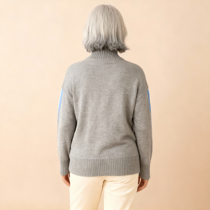 Retro Cashmere Turtleneck Ski Sweater