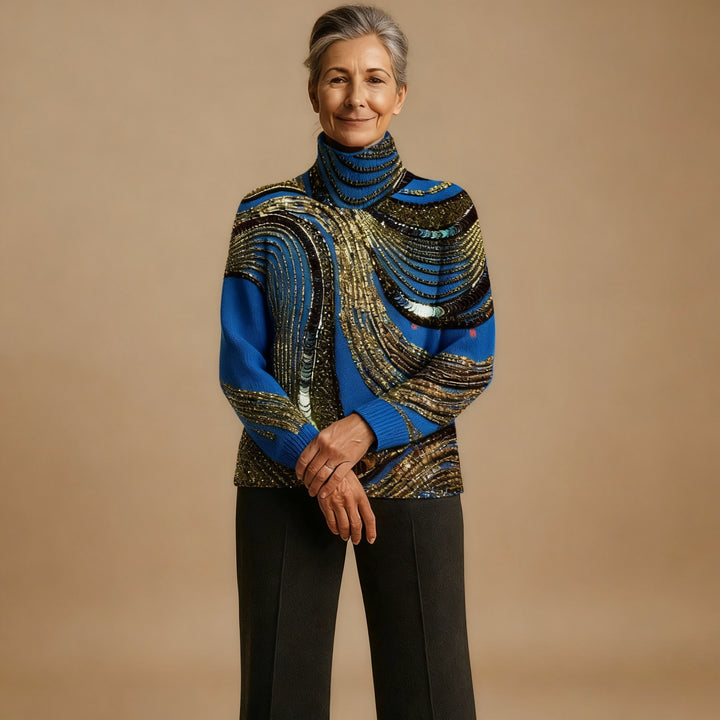 Ivy Christmas Knit Turtleneck Sweater