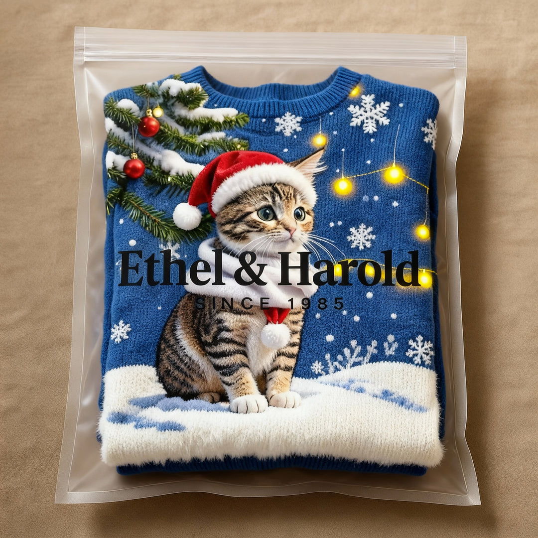 Casual Flannel T-Shirt with Retro Animal Art for Women