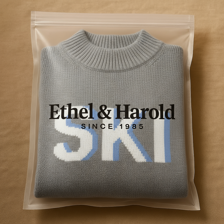 Retro Cashmere Turtleneck Ski Sweater